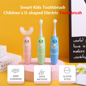 360° U Shape Toothbrush Electric Toothbrush for Kids Silicone Automatic Ultrasonic Tooth Brush Children Oral Care Teeth Brush