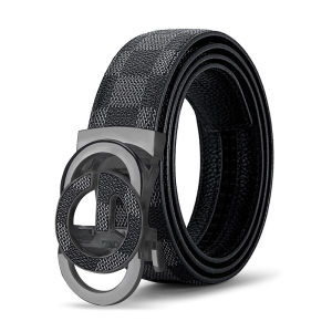 Mens Automatic Buckle Waist Belt Highquality Top Layer Cowhide Stylish and Luxurious