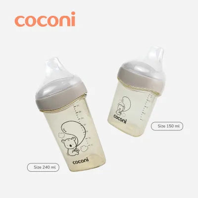 COCONI Triangle Feeding Bottle PPSU 150/240ML | Botol dot PPSU