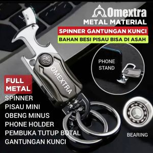 Omextra Gantungan Kunci Spinner Keychain Obeng Mini Pisau Pembuka Botol Metal Material Full Besi Gantungan kunci ikat pinggang Gantungan kunci putar
