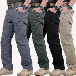 Thick IX7IX9 Tactical Pants for Men Water Resistant Hiking Cargo Pants Multi-Pocket Trekking Pants for Outdoor