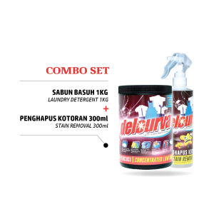 [ HQ ] COMBO SET Concentrated Laundry Detergent + Stain Remover Delourva / Sabun Bersih + Spray Kotoran Degil #DELOURVA