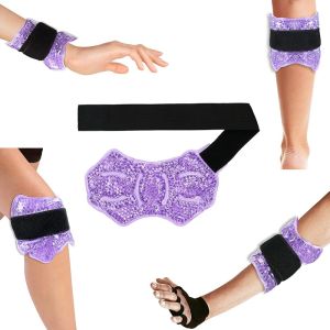 Ankle/Sport Foot Ice Therapy WrapHot Cold Ice Gel Pack with Adjustable Brace for Sprained Ankles Plantar Fasciitis Achillestendonitis and Swelling FeetMicrowaveable Freezable and Reusable
