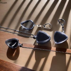 【Special price】Huan Guitarists Storage Guitar Pick Collection Box Clear Holder Keyring Bag Heart Shaped Picks Size Case Musical Accessories