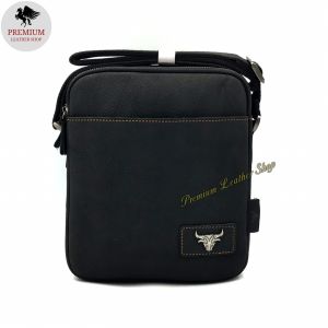 L Size Rush Rider Sling Bag Full Cow Leather Shoulder Bag CrossBody Leather Messenger Bag