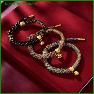 AngelCity Fashion Store Hand-woven Tibetan Bracelet Colorful Thread Good Lucky Charm Rope Bracelet With Bell Women Bangles