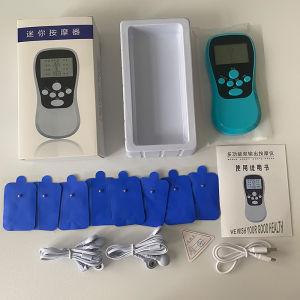 AE In-stock blue-screen dual-output massager pulsecervical spine and shoulder therapy device digital meridian massager
