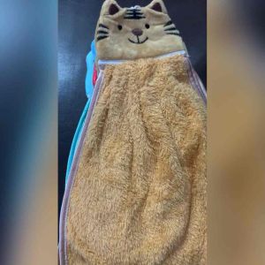 ผ้าเช็ดมือขนเป็ดหัวปักลายการ์ตูน