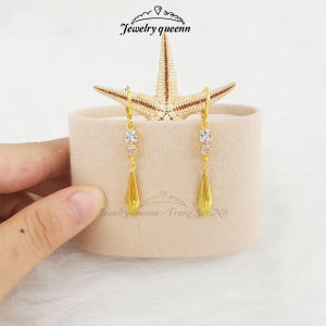 Khuyên Tai Titan Bông Tai Kiếm Đá Dài Mạ Vàng 18K Đính Đá Cách Điệu Thanh Lịch Phong Cách Hàn Quốc Trẻ Trung B22V29 | Jewelry Queenn