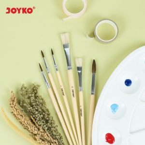 SET KUAS LUKIS (Isi 6 Jenis Kuas Berbeda) / Cat Kuas Lukis JOYKO BR-1