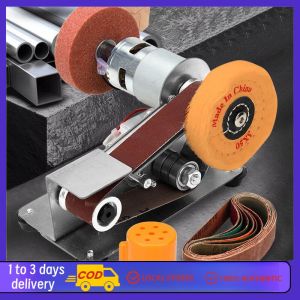 110V/220V Mini Electric Belt Sander DIY Polishing Grinding Machine Cutter Edges Sharpener Multifunctional Grinder Power Tool