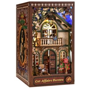 DIY 3D Wooden Puzzle Cat Affairs Bureau Learning by Doing Self Assembly Educational Craft SL09