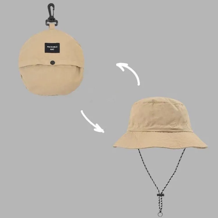 UtanKing™ Packable Hat Foldable Camping Hat Outdoor Bucket Hat Topi Hiking  Hat Sun Hat Fishing Hat Basin Cap