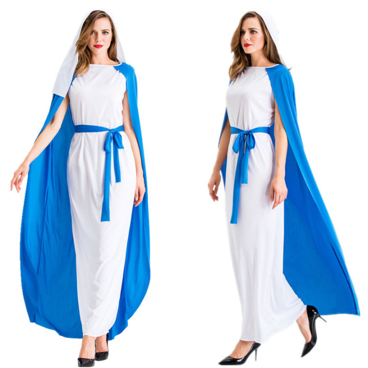 Mama Mary Costume for Adults Mother Mary Cosplay for Women Nativity ...