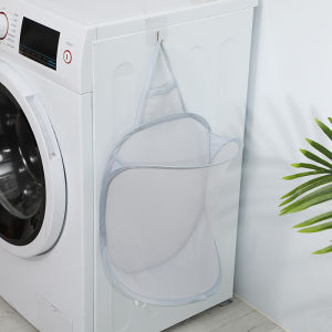 Túi lưới đựng quần áo bẩn chờ giặt tặng kèm  móc treo dán tường Giỏ đựng đồ dơ Móc treo phơi đồ - Bee Boy