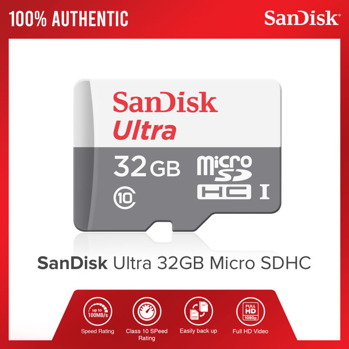 SanDisk Ultra 32GB Micro SDHC UHS-I Card Class 10 SDSQUNS-032G-GN3MN Memory  Card (Speed up to 120MB/s) Lazada PH
