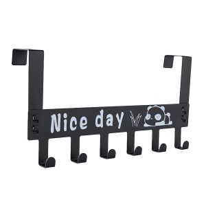 Móc treo đồ treo quần áo sau cửa Nice Day màu đen bằng thép chống gỉ BEAU4