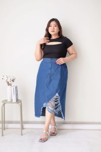 Rok Jeans Wanita Jema Skirt KD 715 - Model Jumbo Nyaman dan Stylish