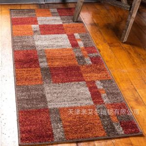 Autumn Vintage Patchwork Style Hallway Carpet Crystal Velvet Kitchen Mat Wear-resistant Stain-resistant Entryway Door Rug 秋季复古拼接风格走廊地毯 厨房垫 耐磨 耐脏 玄关入户门垫 FUNIANQI