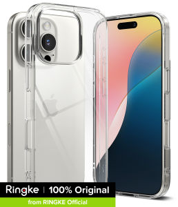 Ringke Fusion Compatible with iPhone 16 Pro Max / iPhone 16 Pro Case Transparent Hard Back Shockproof TPU Bumper Cover