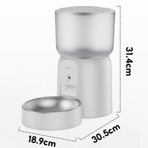 MeeGoo WiFi เครื่องให้อาหารอัตโนมัติ 3L  พร้อมกล้องวิดีโอ การควบคุม APP Smart Pet Feeder  สําหรับสุนัข แมว สัตว์เลี้ยง