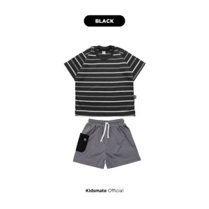 JEJEKIDSWEAR - Setelan Anak Oversize Milko HITAM MILKO CREAM MILKO NAVY by kidsmate