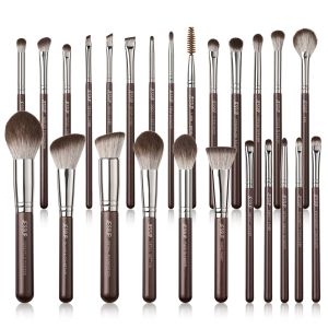 Jessup Makeup Brushes Set 15/25pcs Premium Synthetic Brown Make up Brushes Foundation Eyeshadow Concealer Blush Eyeliner T511