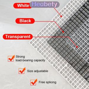 Heabety  Có thể tháo rời spliceable Fish Tank cô lập tấm trên bìa Net dưới bộ lọc khung lưới dưới tấm lọc chia tấm
