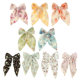 Girl Flat Clip Hairpin Ornaments Bows Barrette for Women Girl Bunches Hairclip Sweet Christmas Sweet Photo Props