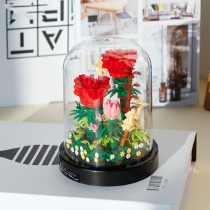 PAIFU Mini Building Block 3D DIY Assembled Flower Bouquet Micro Nano Block Small Particles Blocks Building Set Bricks Toys with ledGift Others With Protective Cover Send Greeting Cards