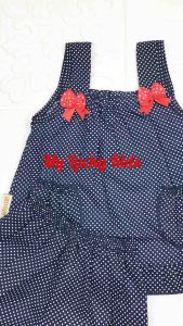 Baju Tidur Anak Singlet Yukensi celana 3/4 Pita usia 0-2 tahun