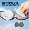 KIPRUN Eye mask for Sleeping, Sleep mask for Men and Women, 100% Light Protection 3D Sleep mask Light Blocking, Adjustable Eye mask, Replaceable Eye Cups. 