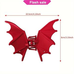 SHENHAO2🎀 1pcs kim loại BAT tóc Clip Halloween Phụ kiện tóc dễ thương thời trang cá mập clip cho phụ nữ cô gái mũ nón Quà Tặng