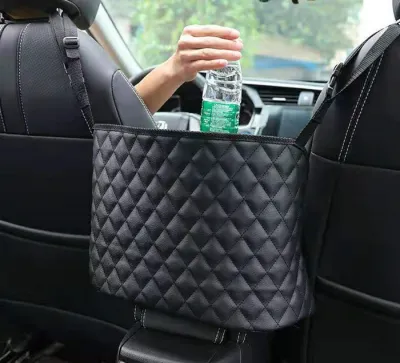 Car Seat Storage Black Pink Handbag Holding Net Car Net Pocket Handbag Between Car Seats 1pcs