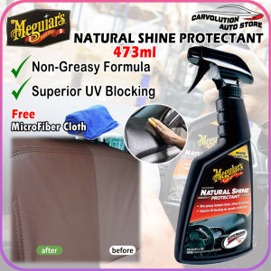 Meguiars Meguiars G4116 Natural Shine Protectant 473ml Meguiars Clean Quick Restore Color Shine Protection Original Car Care UV Blocking Non-Greasy For Vinyl Leather Rubber DIY Ready Stock Free Gift