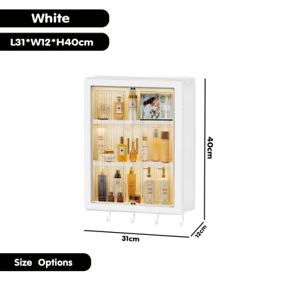 DR.STORAGE Wall-Mounted Cosmetic Storage Cabinet Bathroom Storage Box Simple Wall Mounted Skincare Products Storage Box