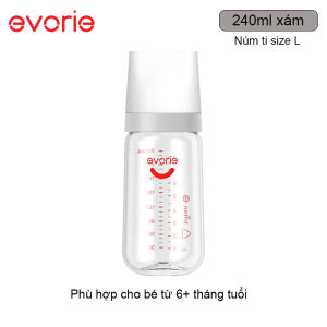 Evorie Tritan bình sữa Chống sặc và chống rò rỉ  BPA free chống rơi  đường kính lớn bình sữa cho bé 160ml 240ml