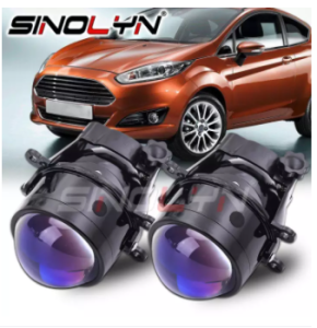 Sinolyn Fog Light Tuning For Ford Focus 2 3/Fusion/Fiesta/Ranger/Transit 3.0 Blue Lens Bi-xenon Projector D2H H11 LED HID Bulb Retrofit Car Lights Accessories DIY