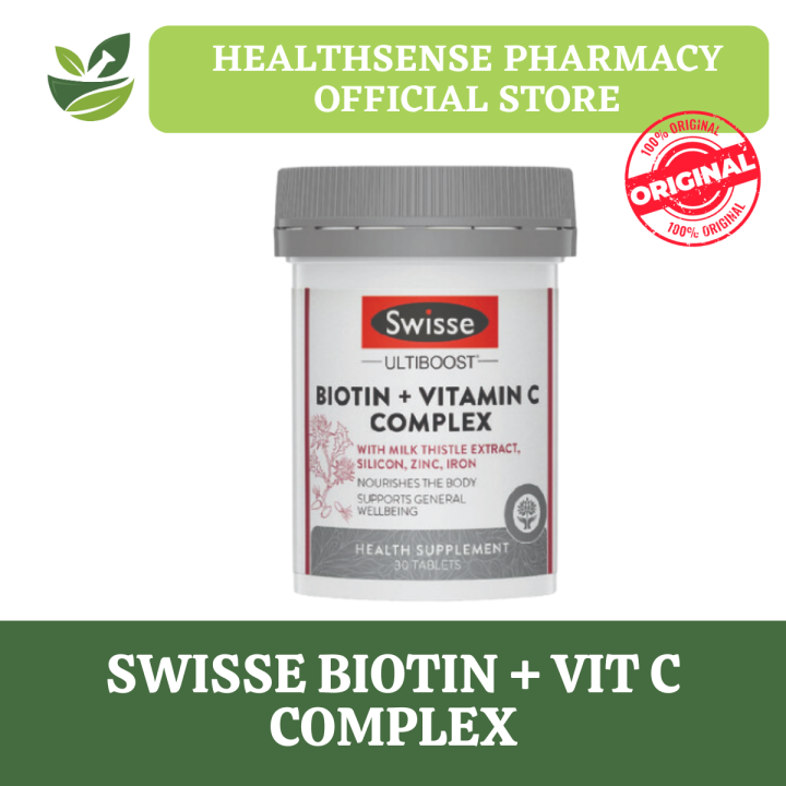SWISSE BIOTIN VITAMIN C COMPLEX 30'S Lazada
