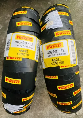 (100/90-12 và 110/90-12) Pirelli Angel Scooter với size 100/90-12 59J TL và 110/90-12 64P TL cho xe tay ga