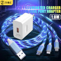 3 in 1 Super Fast Charger for Android with Adapter 240w Charging Flowing Light Up 120Watts. 