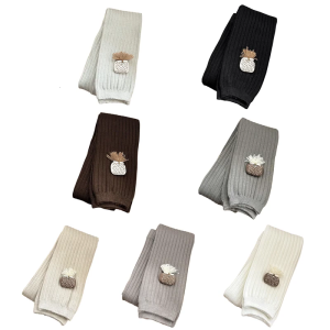 ถุงน่องนุ่มสำหรับเด็กให้ความอบอุ่นพร้อมผ้าฝ้ายความยืดหยุ่นสูงถุงเท้าสวมใส่สบายความสูง120-130ซม.