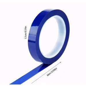 PET High Temperature Tape 0.59inch Wide 2598.43 Inch Long 1 Roll Positioning Tape Blue Mala Tape High Temperature Resistant Tape Insulation Tape Transformer Tape