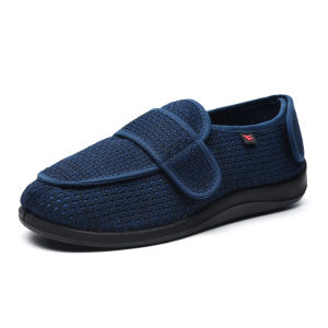 Middle-aged elderly extra-large walking suede soft shoes widened to adjust high instep fat swollen wide foot cloth