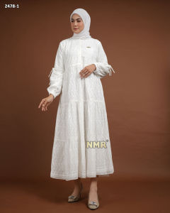 NMR Midi Dress Katun Bordir Vol 2478-1