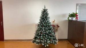 NUVOX 8FT Berry Christmas Tree with 1300 Tips for Fullness - Artificial Snowflake Christmas Tree with Metal Stand Lightweight and Easy to Assemble New Year Indoor Outdoor Decoration Tree 5FT 6FT 7FT 10FT2023