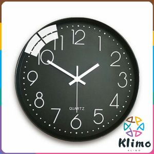 Klimo Wall Clock Silent Non-Ticking Round Wall Clock Modern Simple Style Fashion Watch