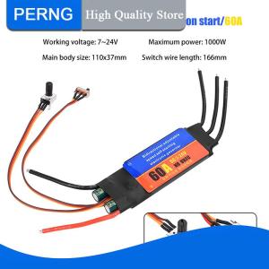 [PERNG] Tehe ตัวควบคุมความเร็วแบบไร้แปรงถ่าน ESC 60A 30A 2-6วินาทีแบบสองทิศทางเริ่มด้วยตัวเองแบบไร้แปรงถ่านควบคุมความเร็วสำหรับเครื่องมือ DIY