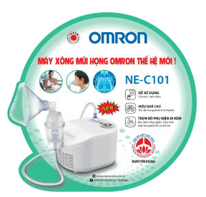 (HỎATỐC -1H) Máy xông mũi họng Omron NE-C101 (máy xông khí dung) cho người lớn và trẻ em - Công nghệ Nhật Bản - Bảo hành 2 năm