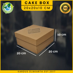 (5PCS) KARDUS CAKE BOX / KOTAK KUE Uk. 20x20x10 CM